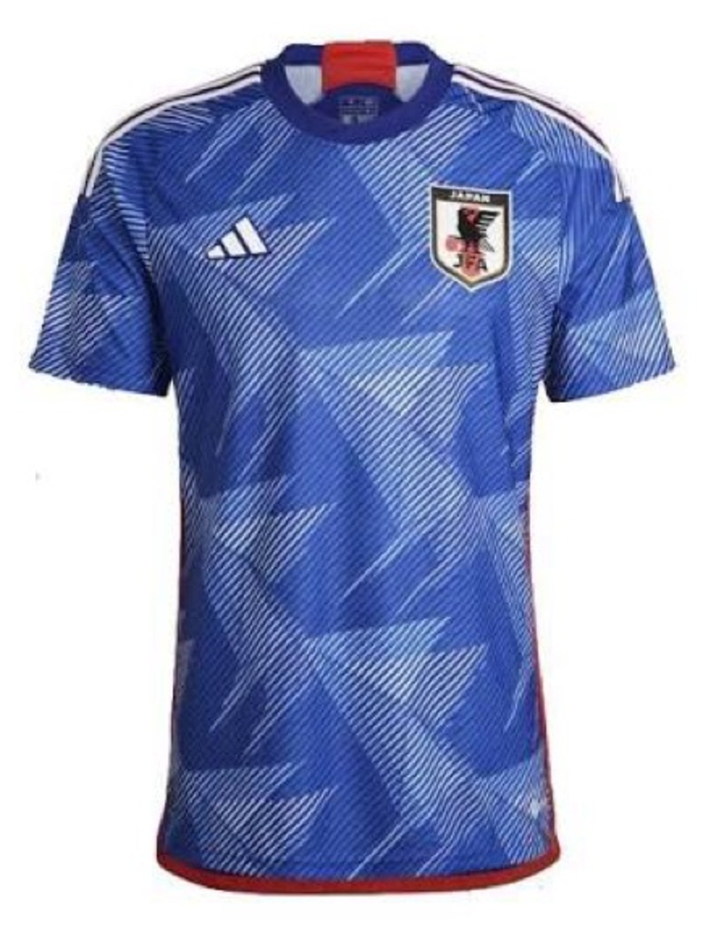 adidas Men’s Blue Japan Football Shirt with Red Trim